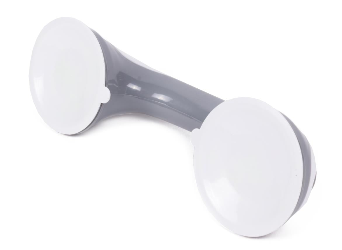 Handle with suction cup for bathroom