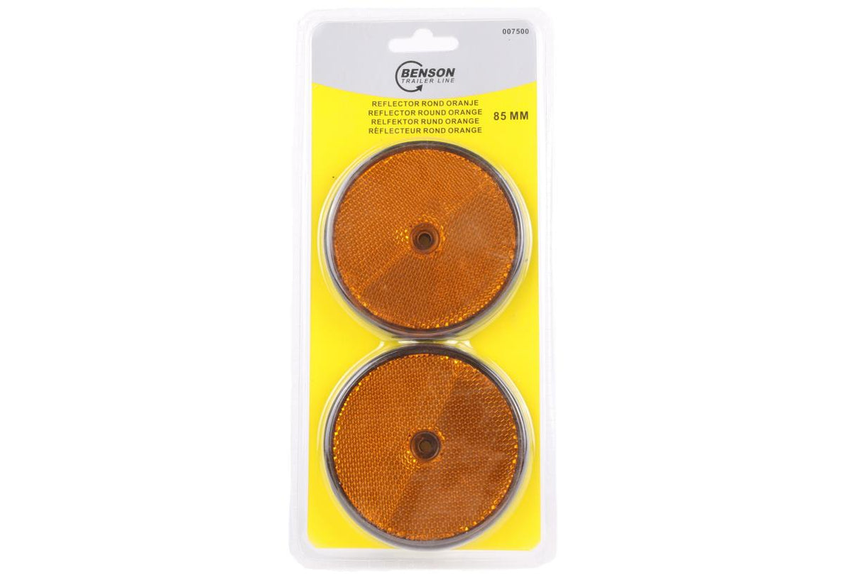 Reflector round orange 85 mm 2 pcs E4
