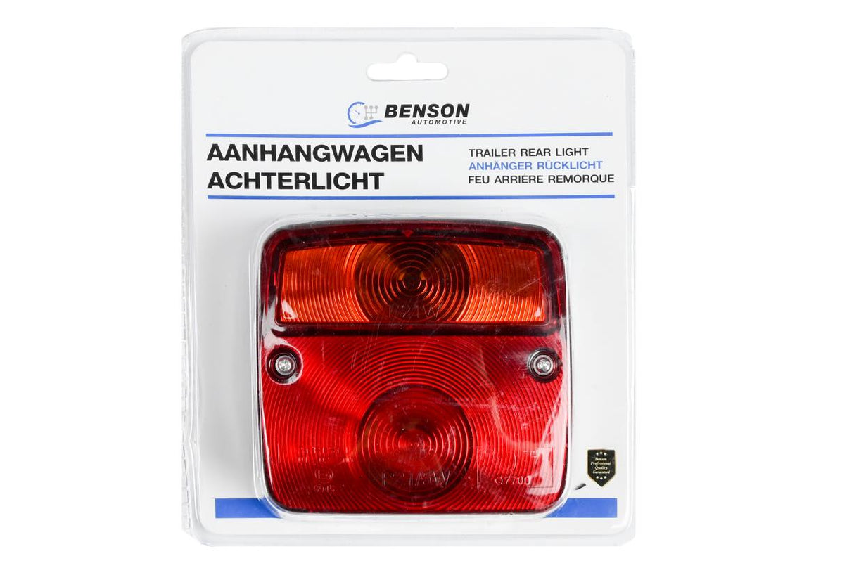 Trailer rear light square E9 bc