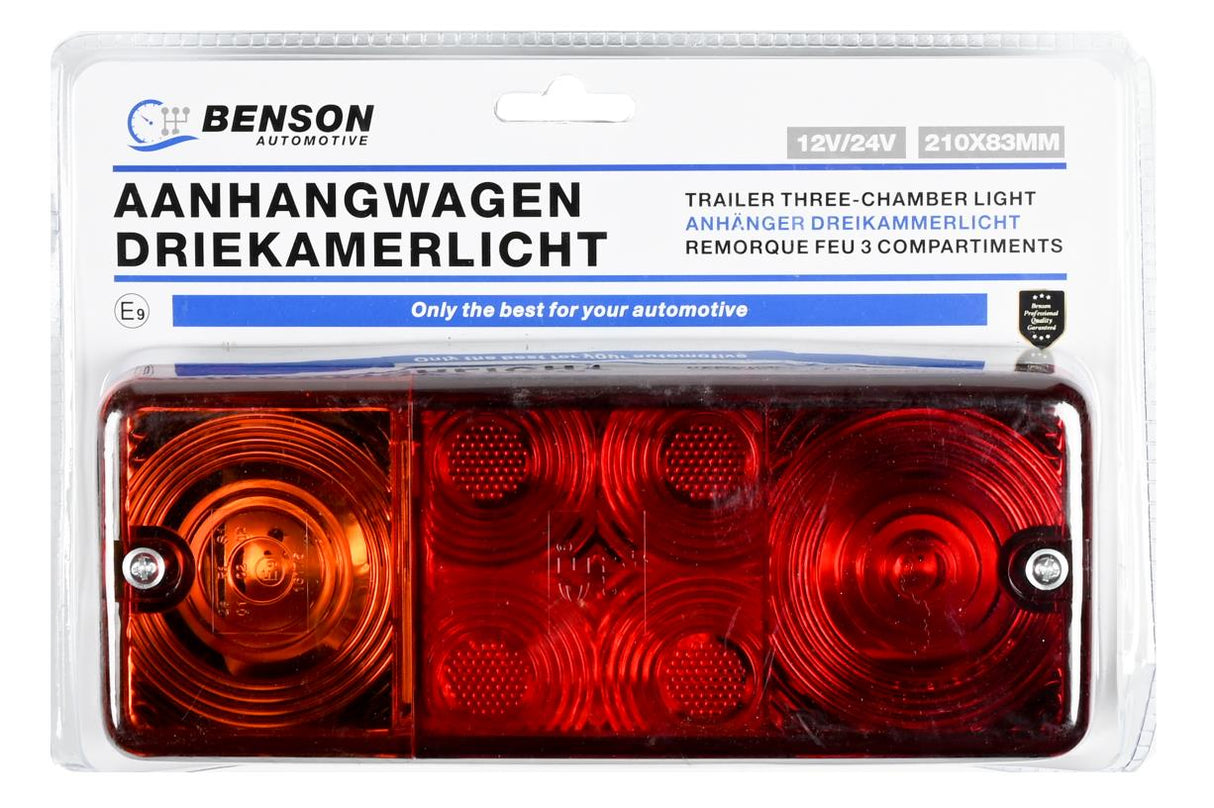 Remorque feu 3 compartiments 210 x 83 mm 12V E9