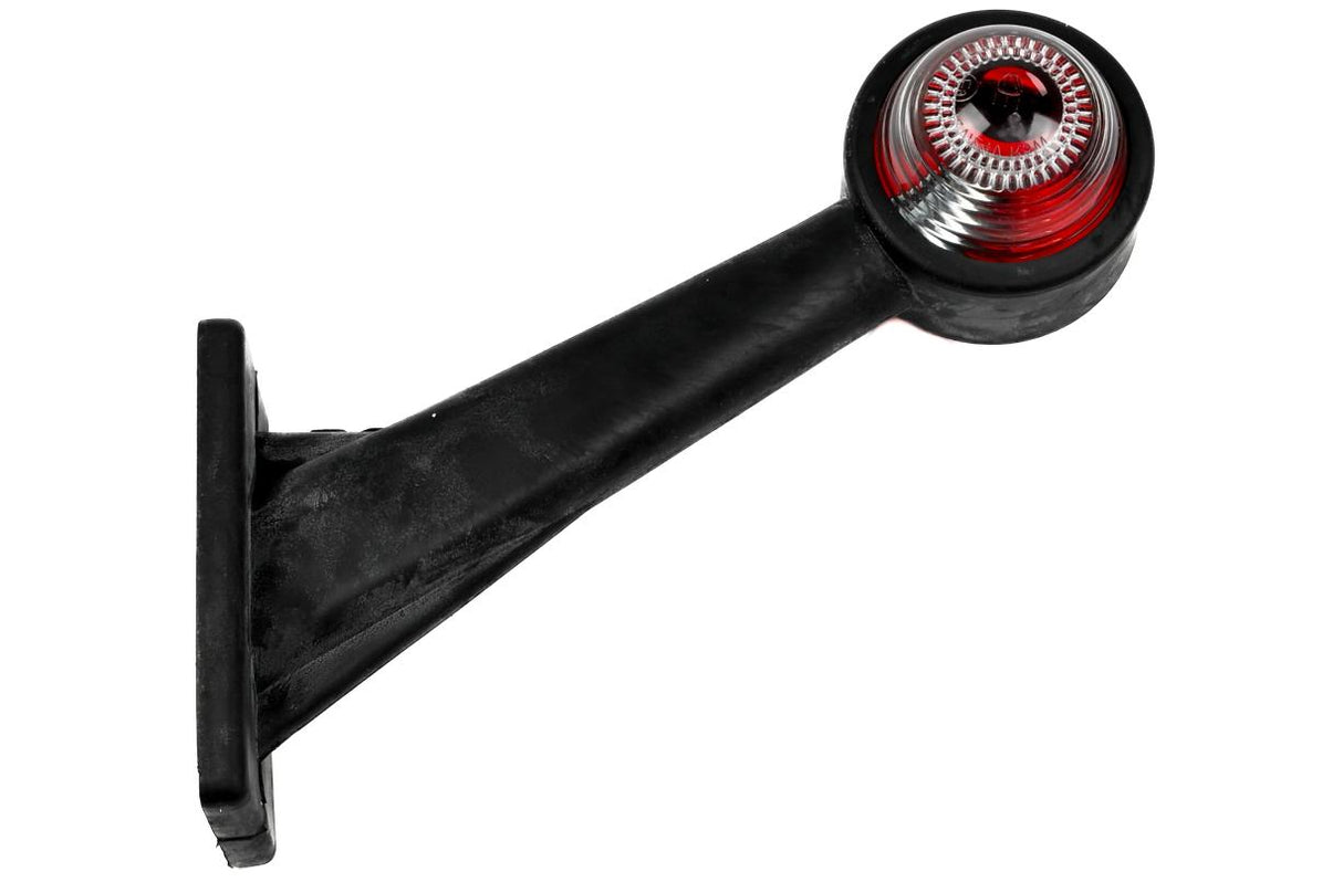 Feu latéral gomme manche 190 mm rouge/blanc e-mark