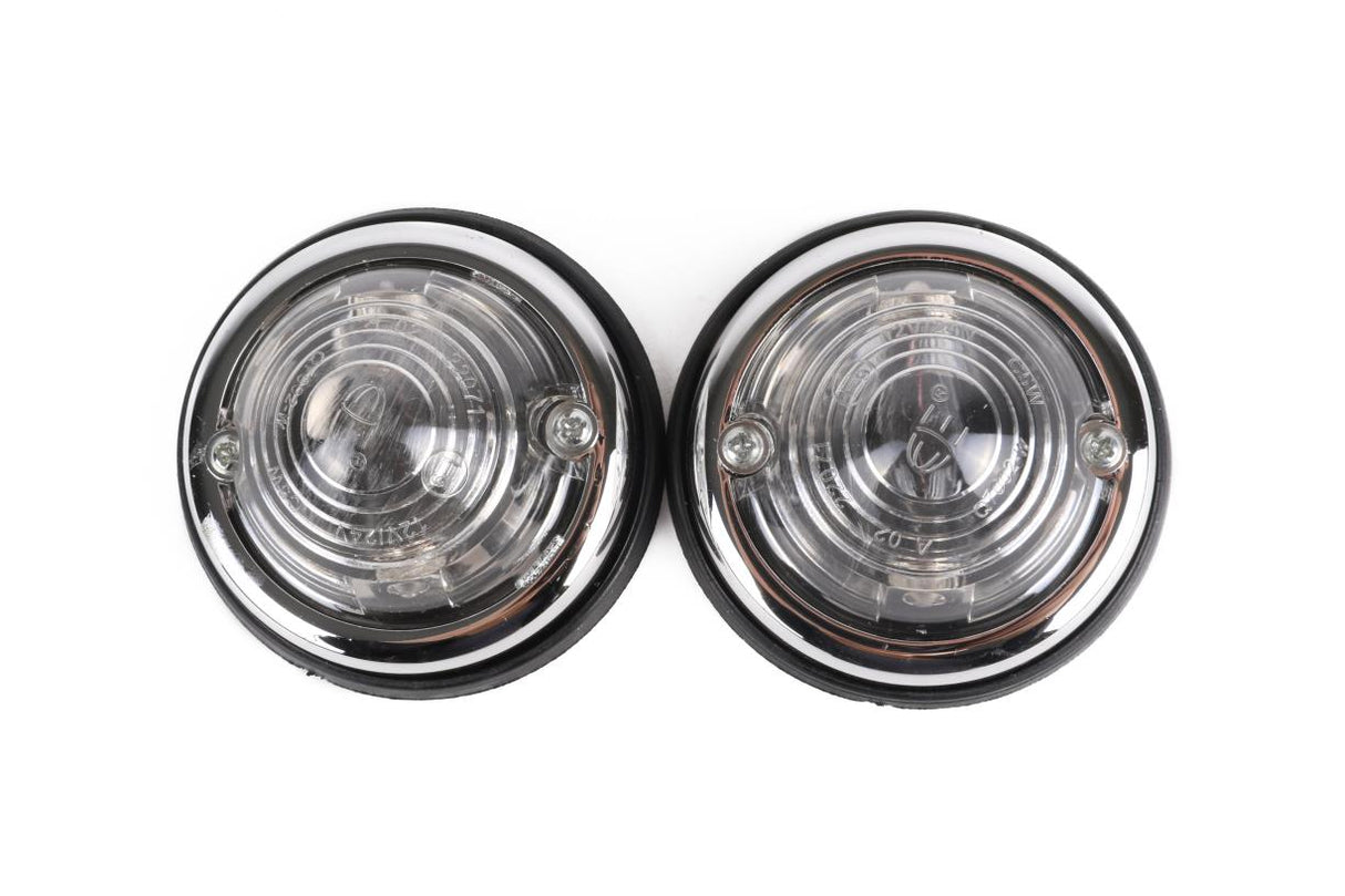 Side light chrome white 70 mm 2 pcs E9