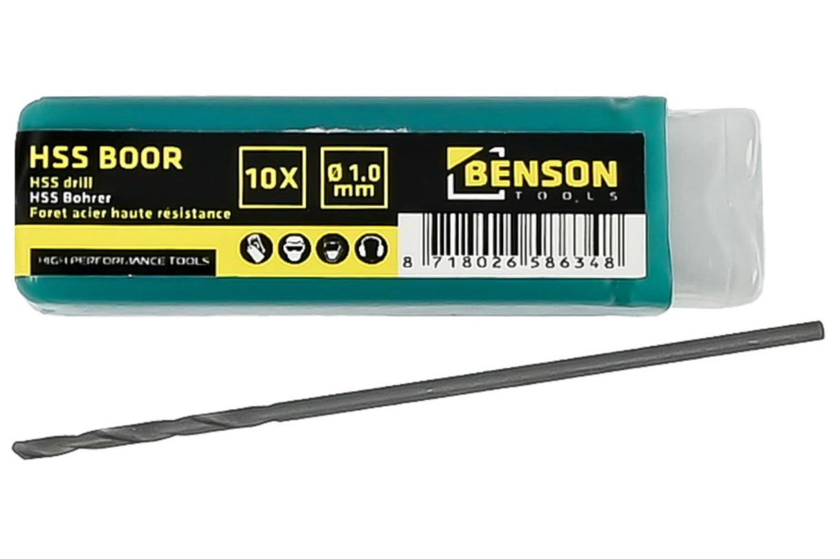 HSS drill 1.0 mm 10 pcs
