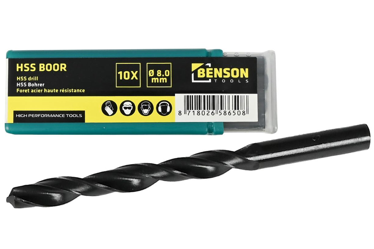 HSS drill 8.0 mm 10 pcs