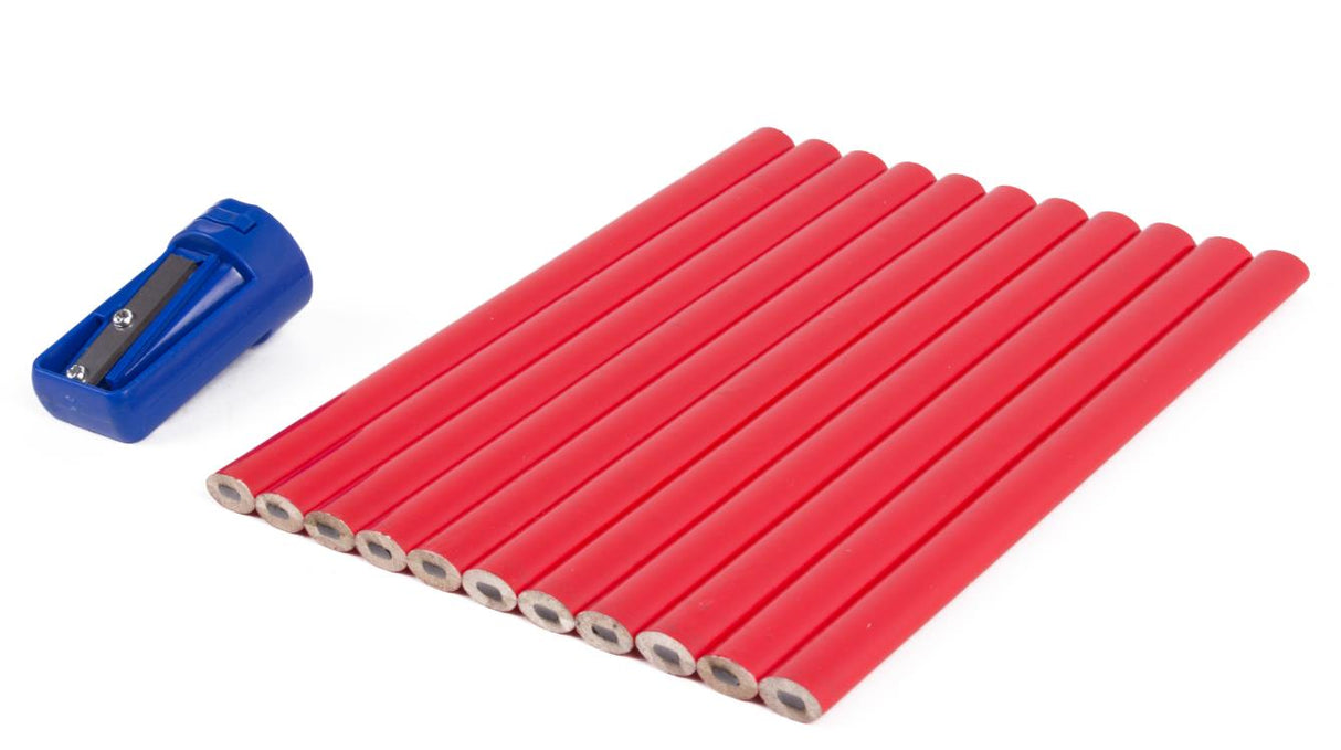 Crayon de menuiser 11 pcs + taille-crayon