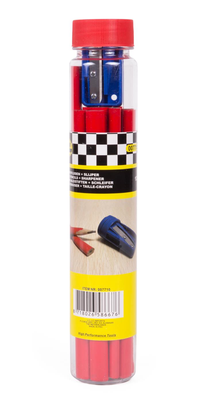 Crayon de menuiser 11 pcs + taille-crayon