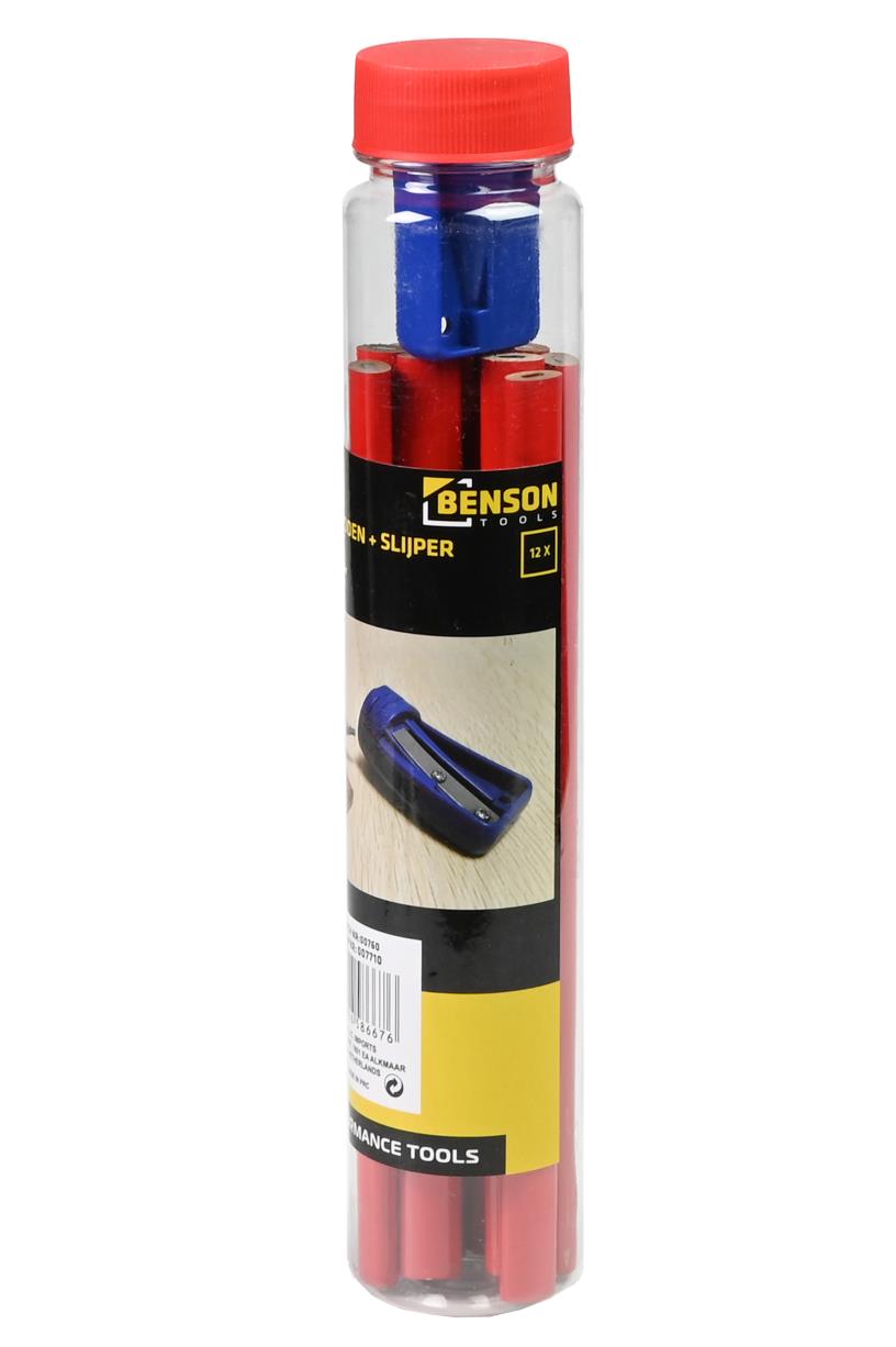Crayon de menuiser 11 pcs + taille-crayon