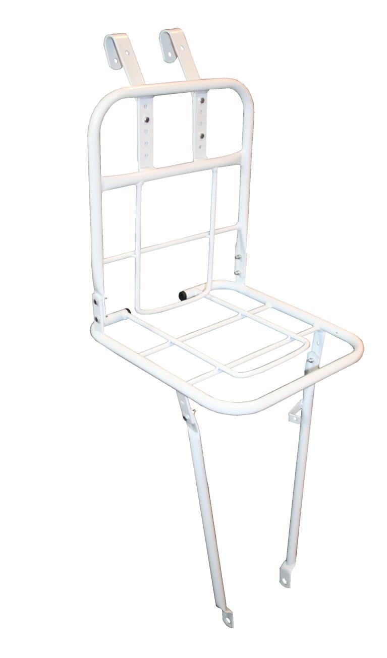 Fietsvoordrager 28" + steun wit