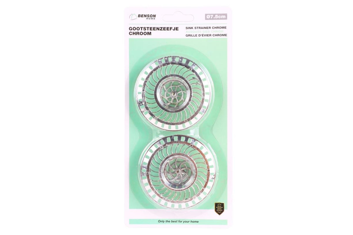 Grille d'évier chrome 2 pcs