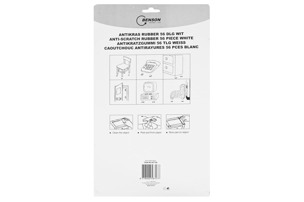 Caoutchouc antirayures 56 pcs blanc