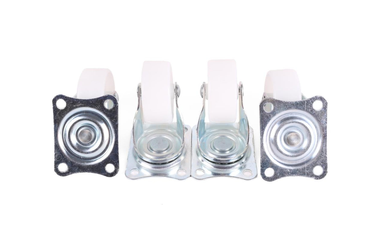 Swivel castor set 50 mm white 4 pcs
