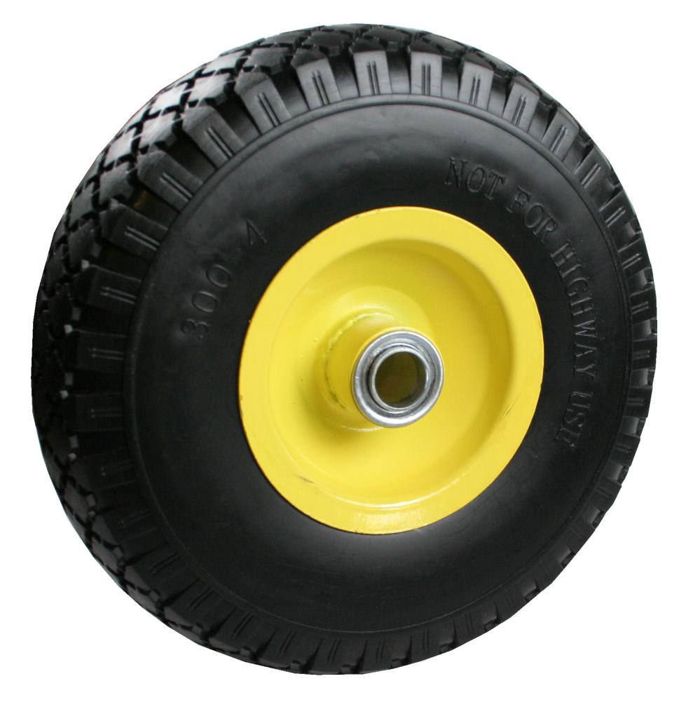 Wheel + tyre small 3.00-4" PU steel rim