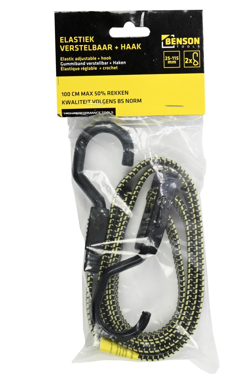 Elastic adjustable 25 tot 115 cm + hook