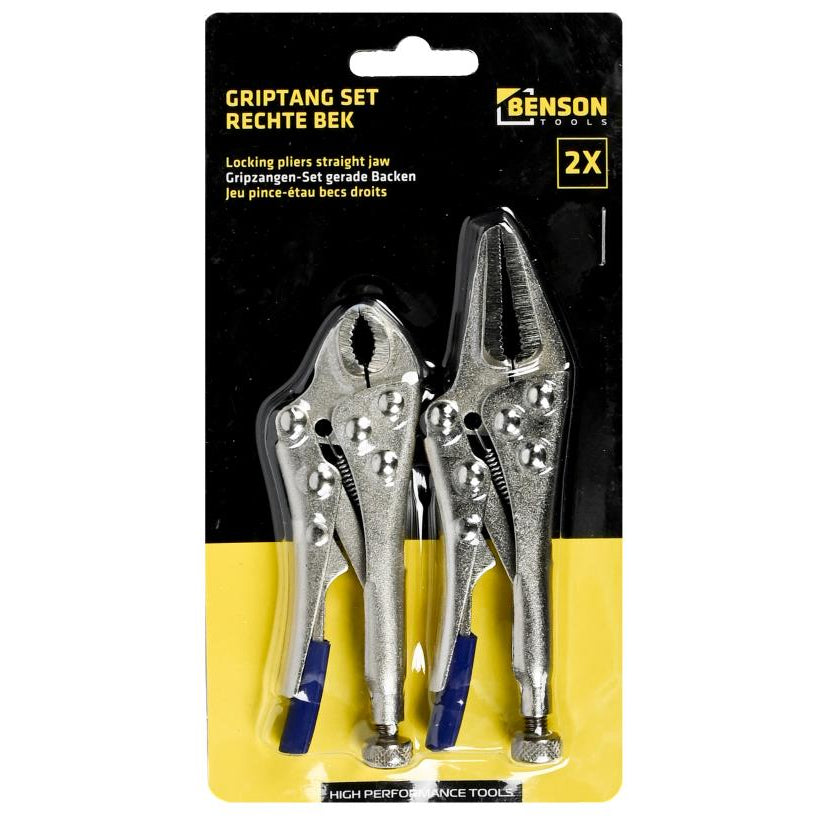 Gripzangen-Set mit 2 geraden Mini-Backen
