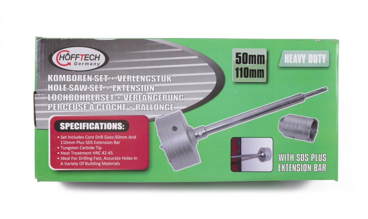 Komboren set SDS+ 50 mm en 110 mm 2 dlg