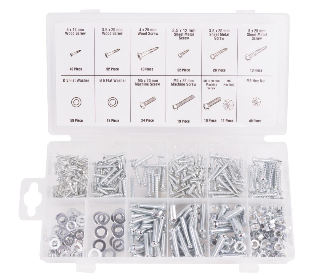 Assortiment boulons et écrous 347 pcs