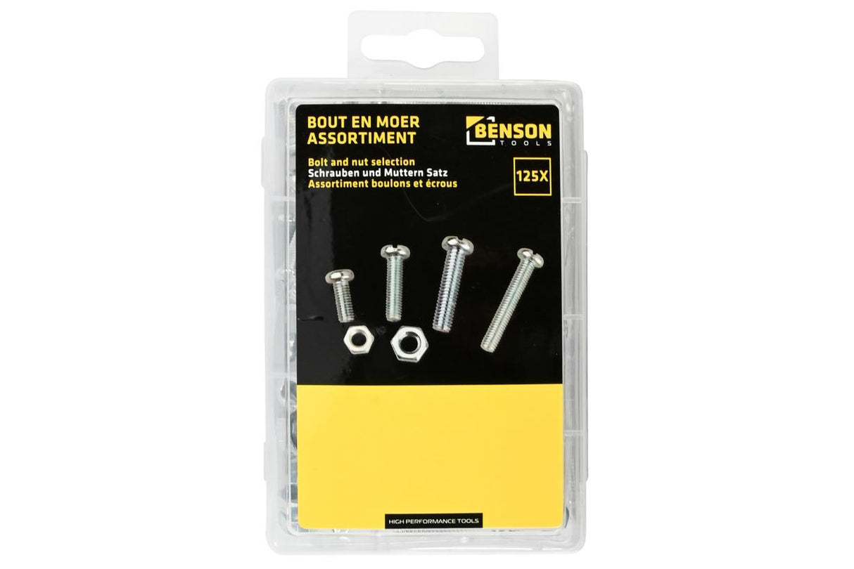 Bolt- and nut selection 125 pcs