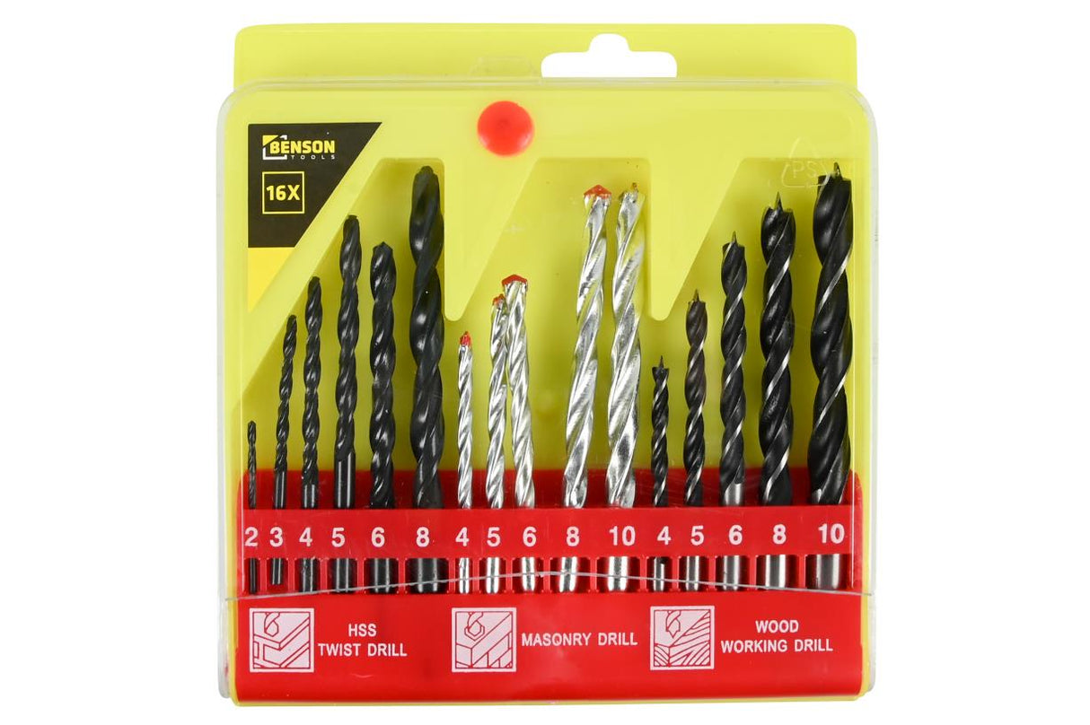 Drill set 16 pcs combination case