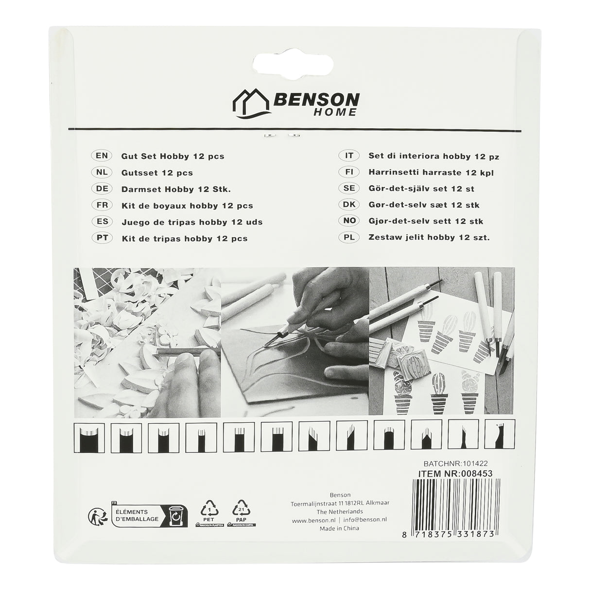 Set de gouge hobby 12 pcs