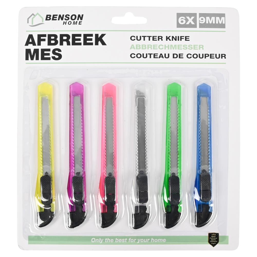Couteau de coupeur 9 mm 6 pcs