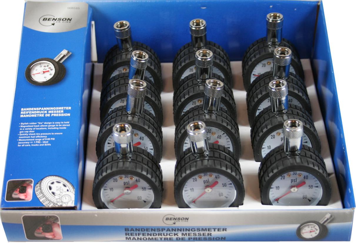 Tyre pressure gauge rubber grip / display