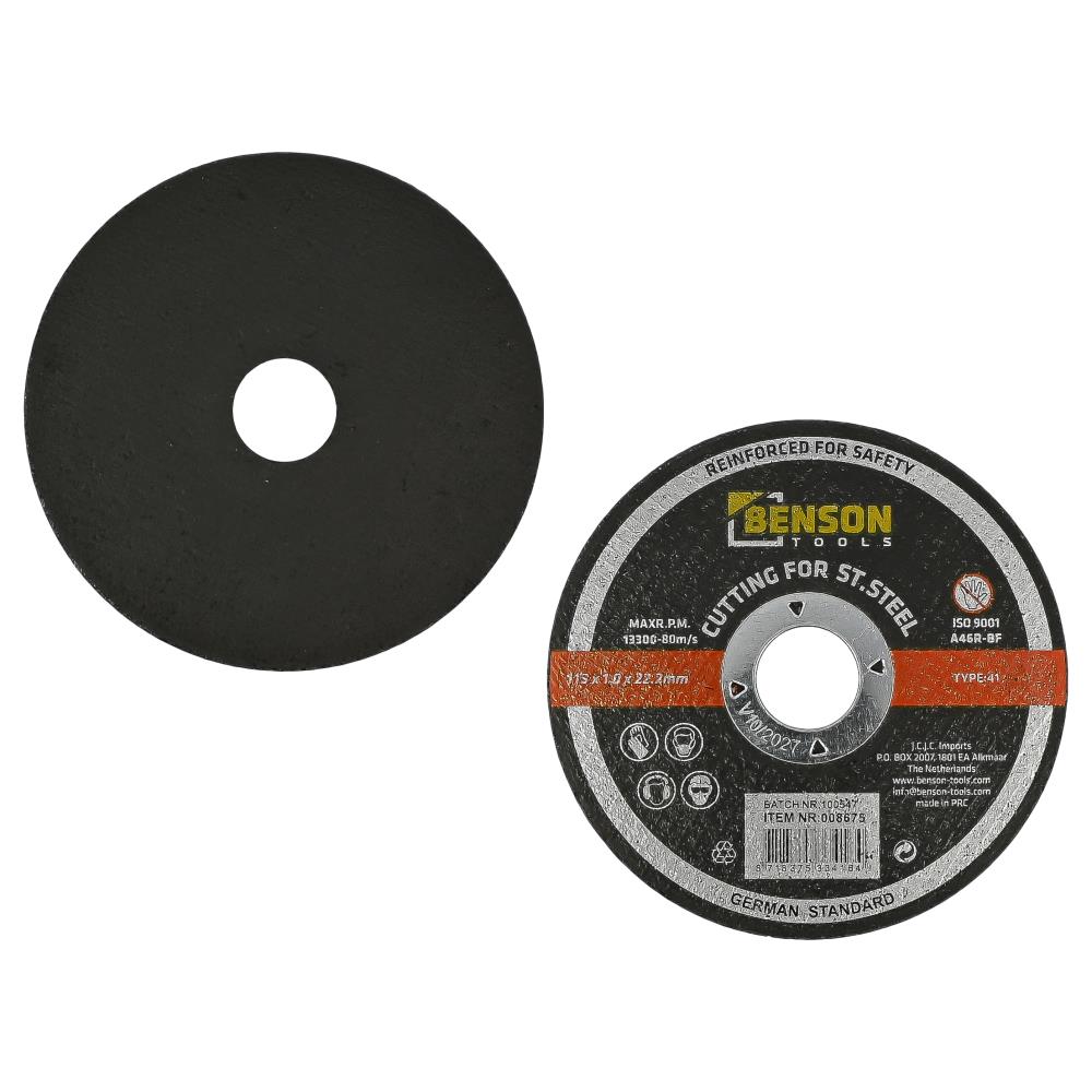 Cutting disc SS ø115 x 1.0 x 22.2 mm