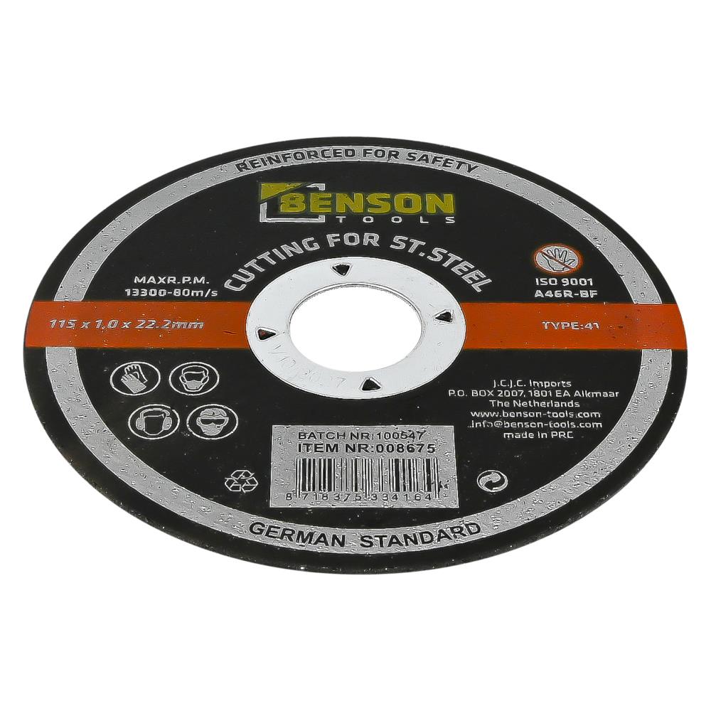 Cutting disc SS ø115 x 1.0 x 22.2 mm