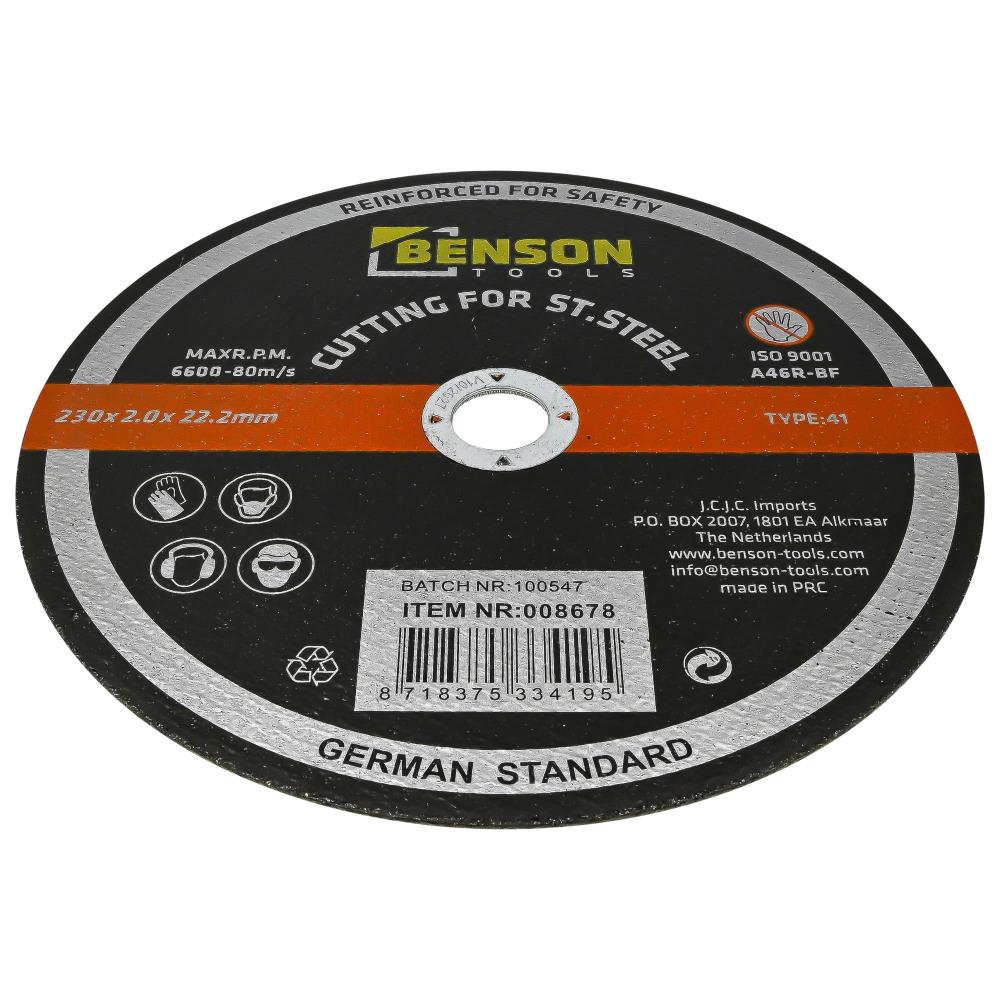 Cutting disc SS ø230 x 2.0 x 22.2 mm