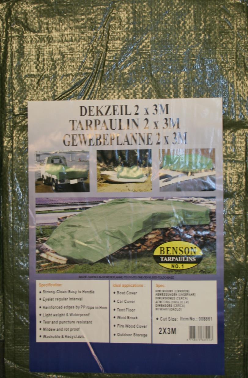 Tarpaulin 2 x 3 m green