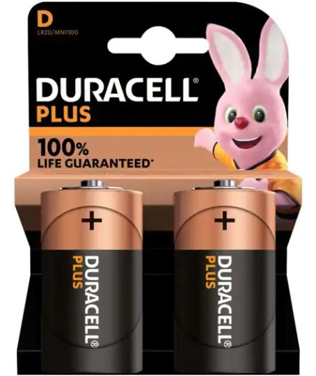 Duracell plus D (LR20/MN1300) duralock 2 pcs