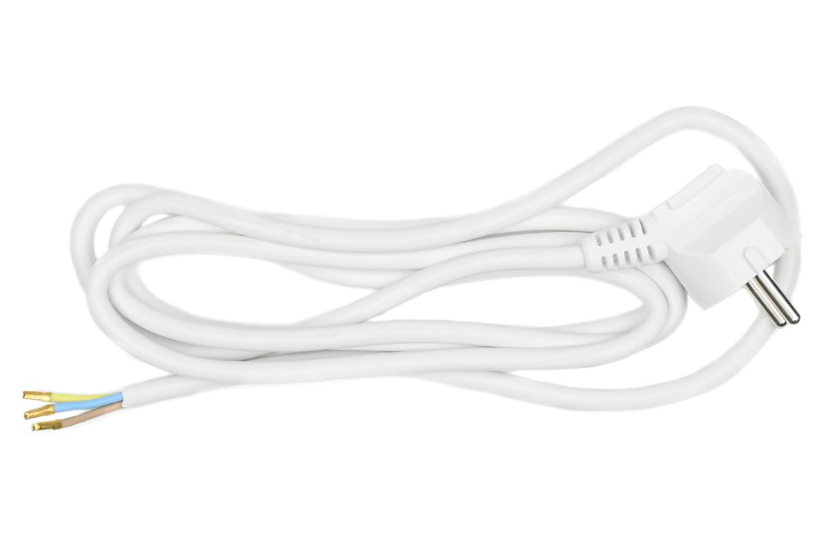 Connecting cable + earth connector 1.8 m white