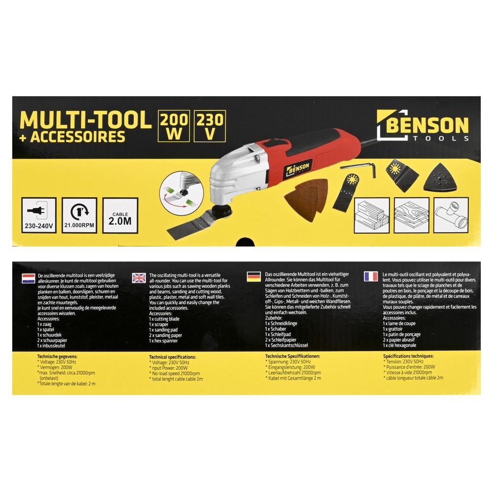 Multi-tool 200W 230V 7 pcs