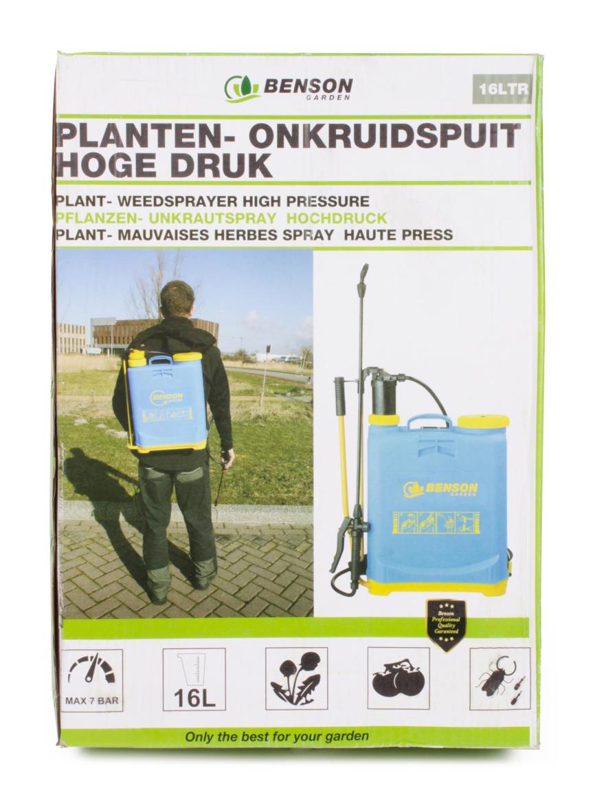 Planten- onkruidspuit 16 ltr hoge druk