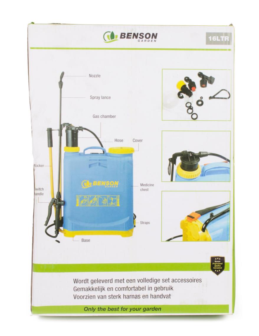 Planten- onkruidspuit 16 ltr hoge druk