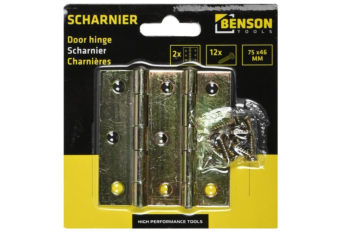 Door hinge 75 x 46 mm 2 pcs