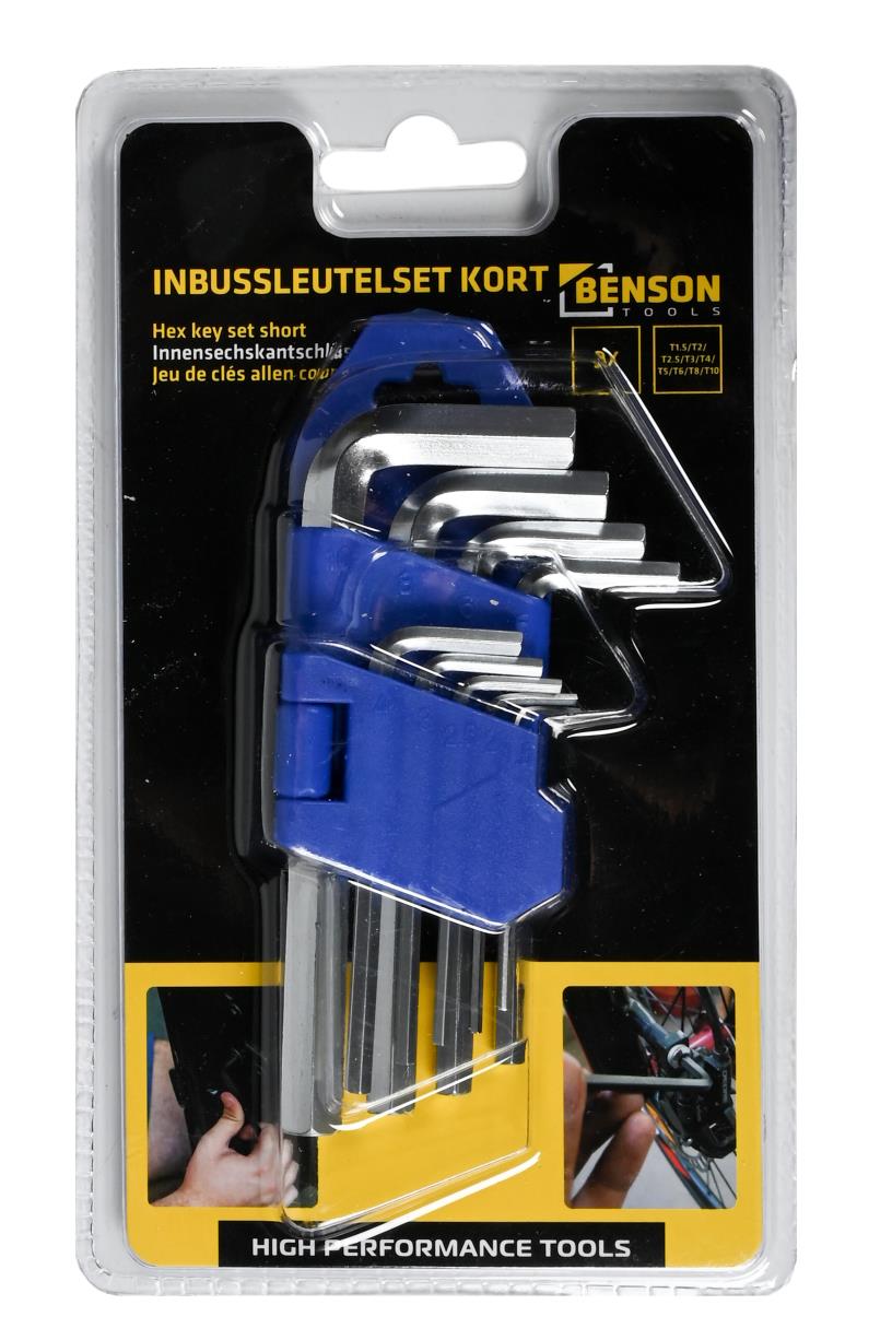 Innensechskantschlüsselsatz kurz 9-tlg Profi