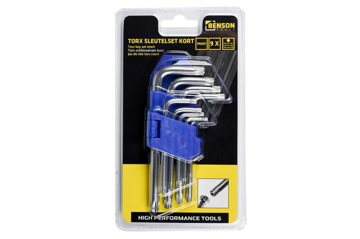 Torx wrench set short 9 pcs profi