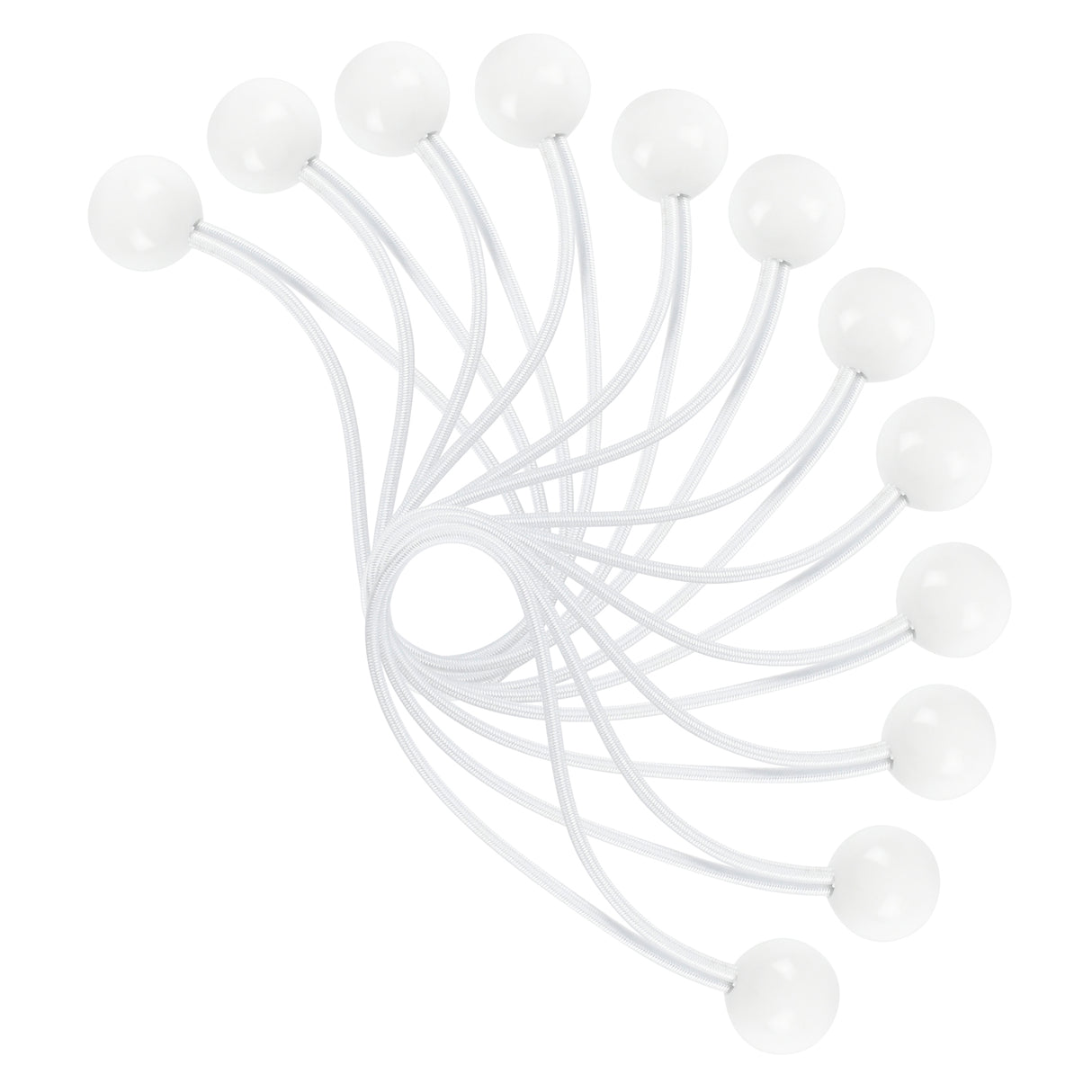 Élastique avec bille blanc 12 pcs +/- 17 cm