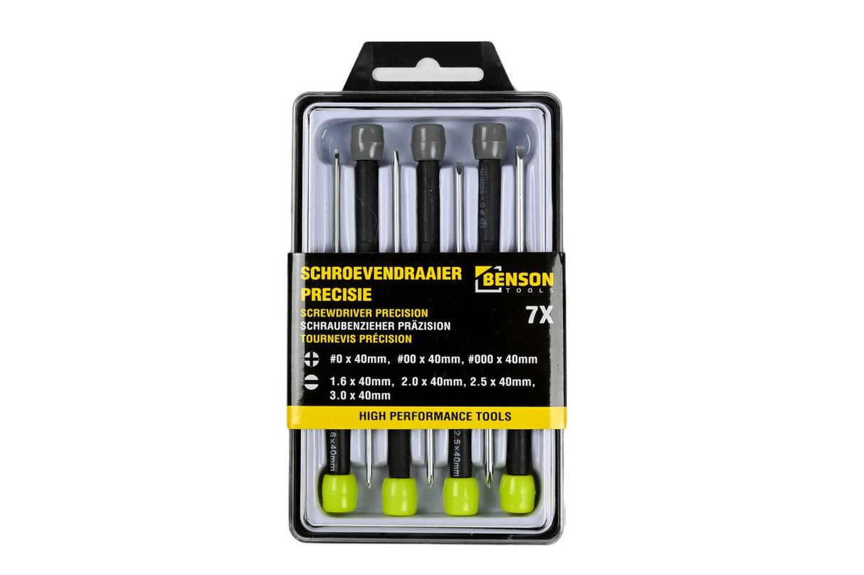 Screwdriver set precision 7 pcs deluxe