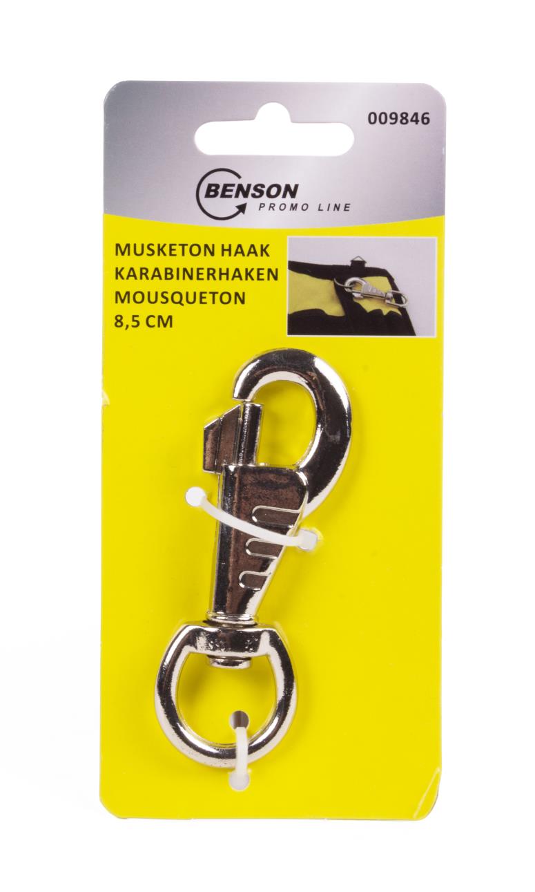Carabine hook 8,5 cm silver