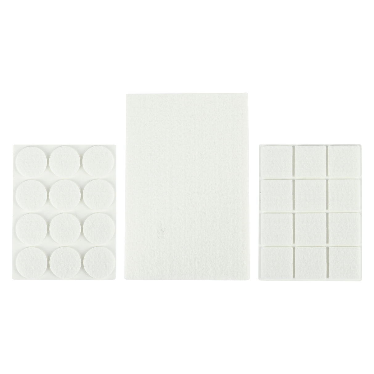 Anti-scratch felt 25 pcs white
