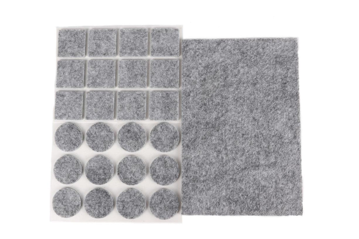 Anti-scratch felt 25 pcs grey