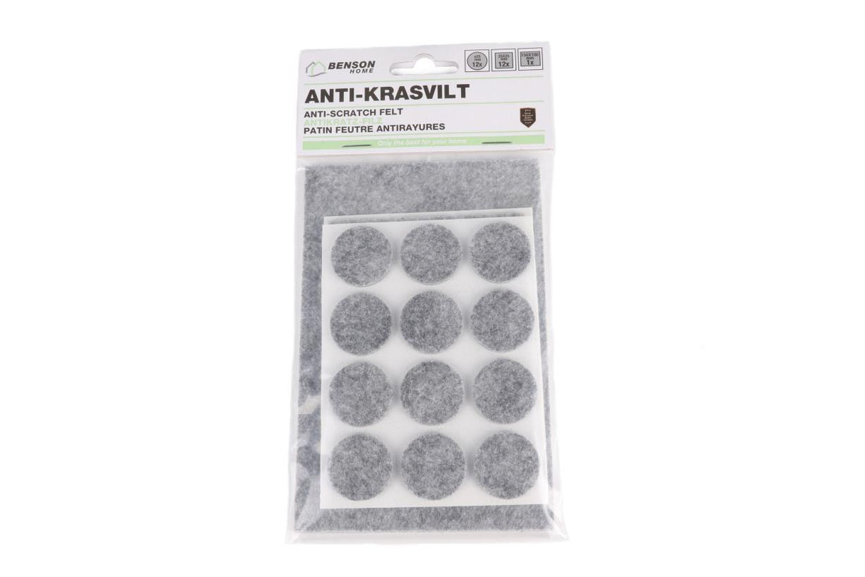 Anti-scratch felt 25 pcs grey