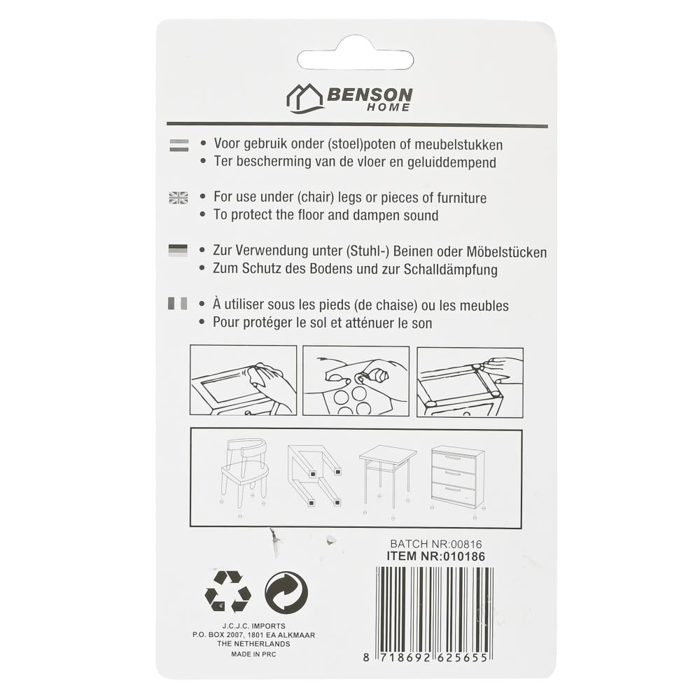 Patins anti-rayure PE 18 pcs ø25 mm
