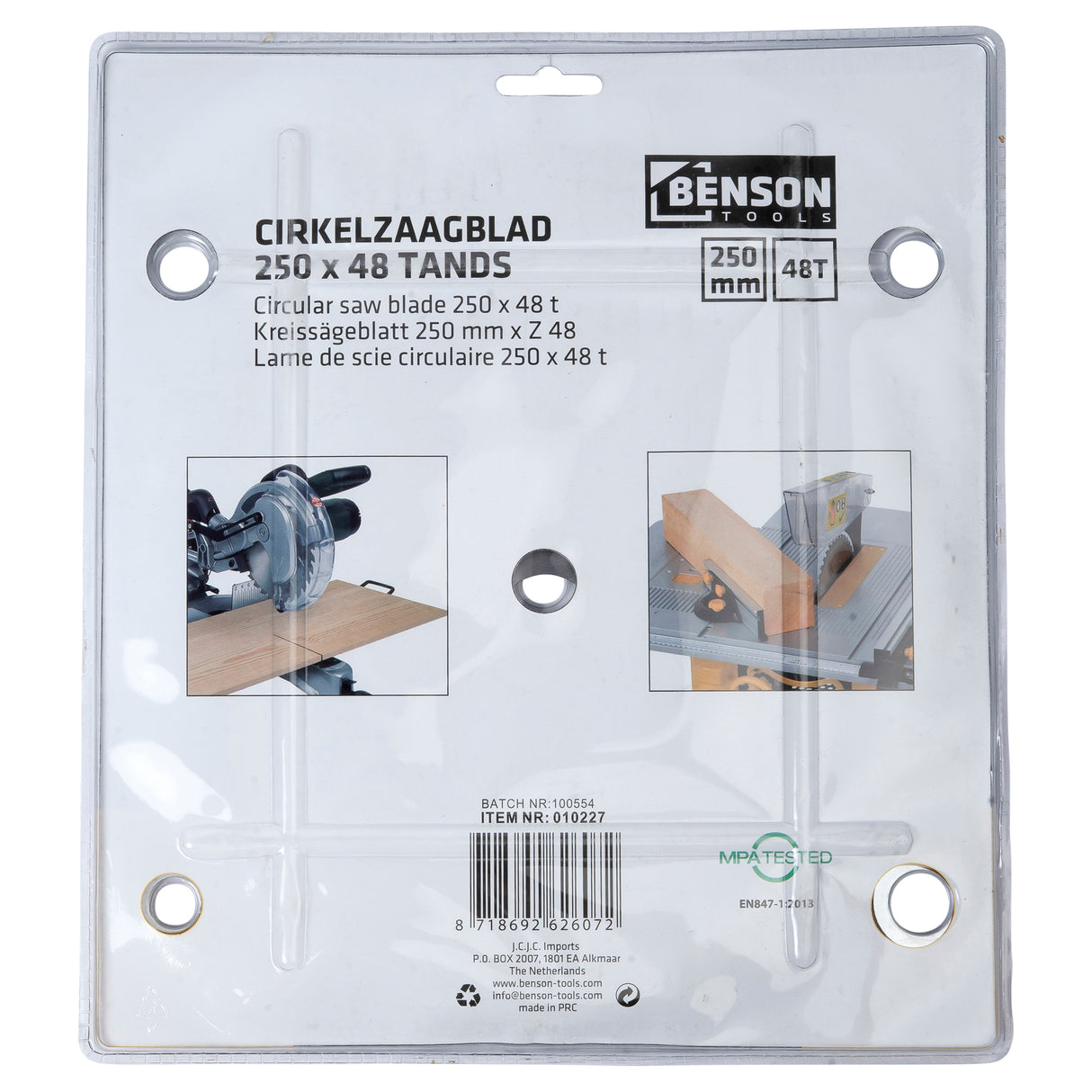 Cirkelzaagblad 250 x 48 tands
