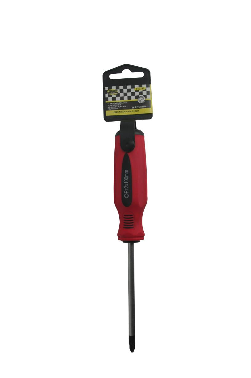 Screwdriver pozi PZ2 x 100 red/black Cr-V