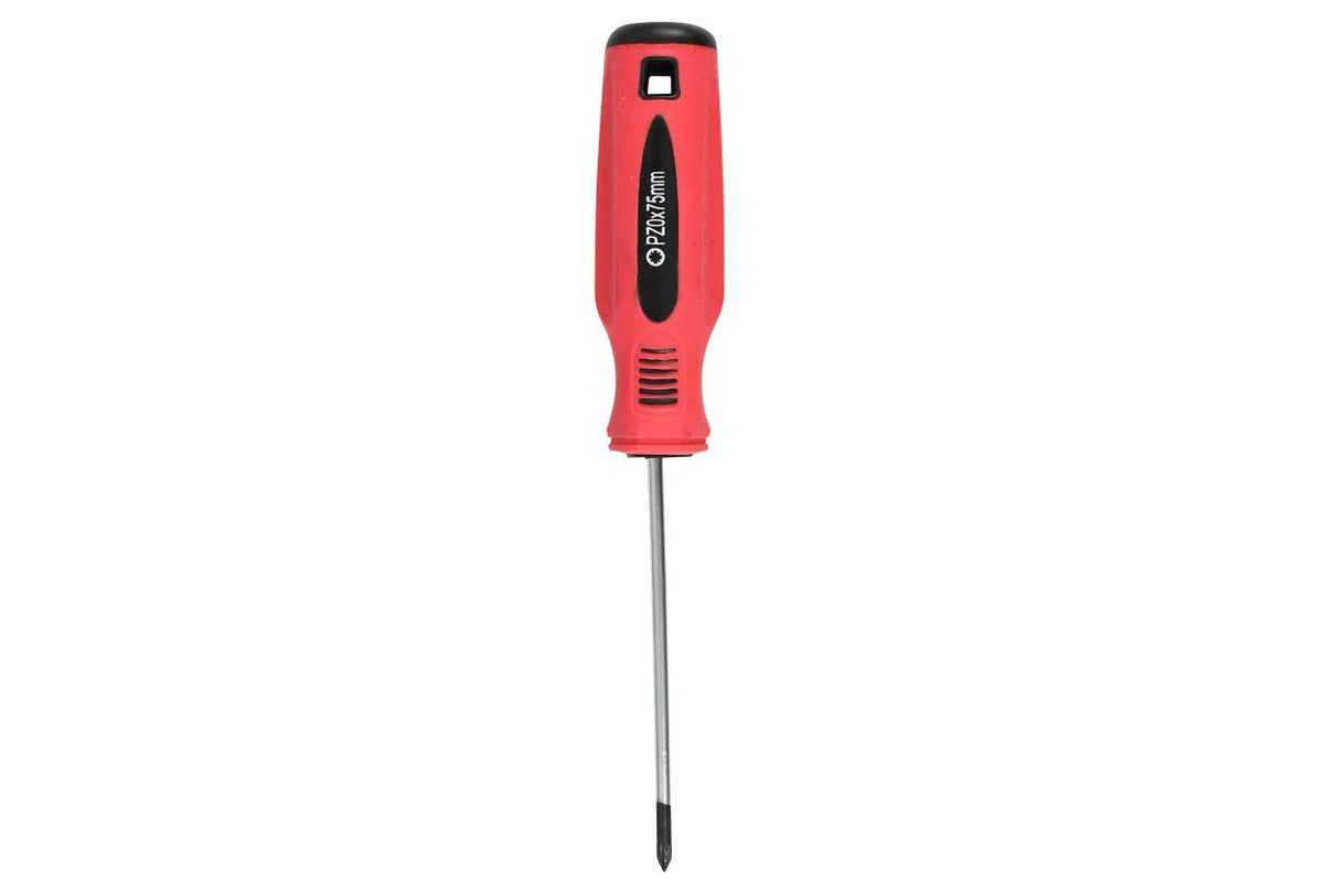Screwdriver pozi PZ0 x 75 red/black Cr-V