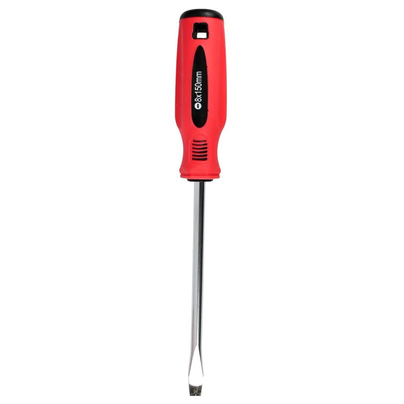 Schlitz-Schraubendreher 8 x 150 Rot/schwarz Cr-V