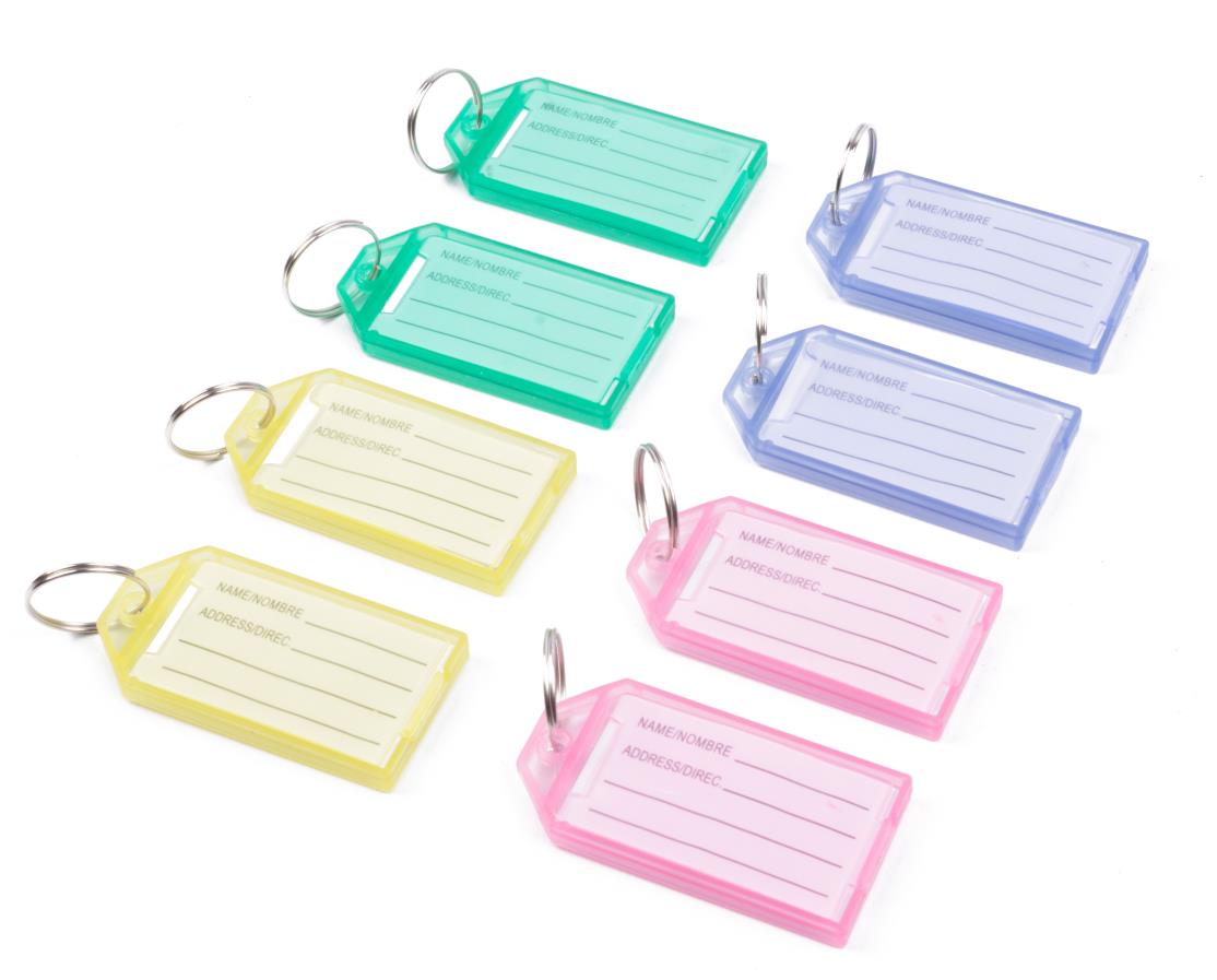 Porte clé étiquette 8 pcs easy click