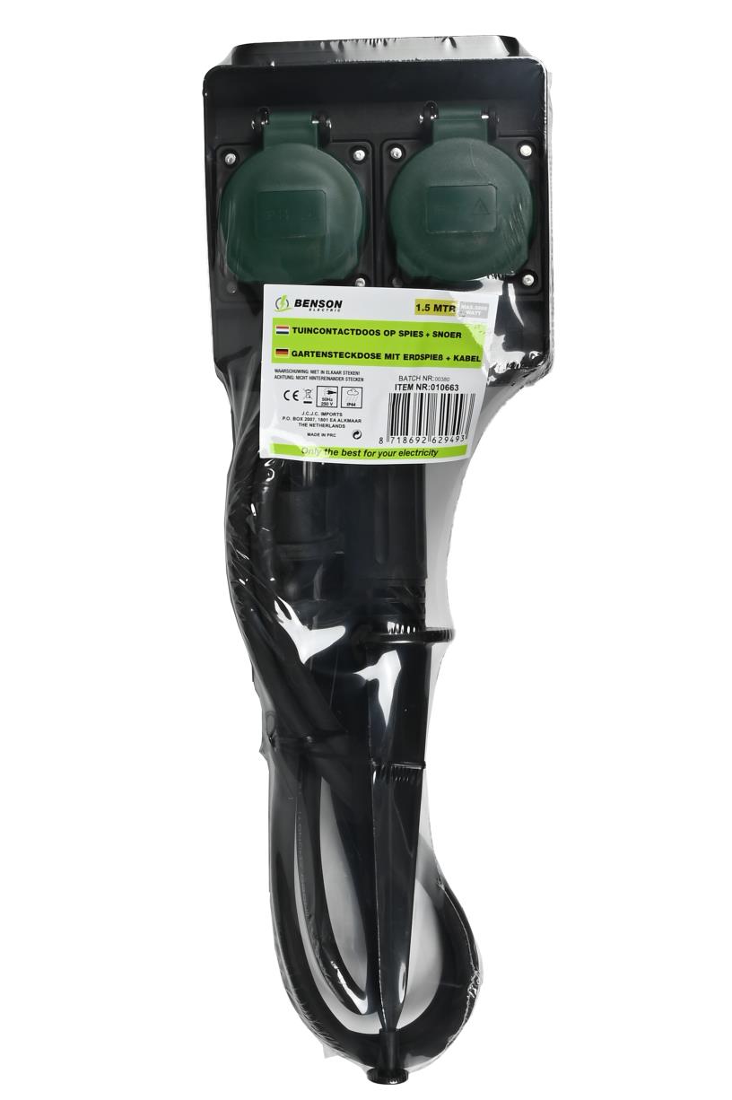 Garden socket on spike 1,5 m